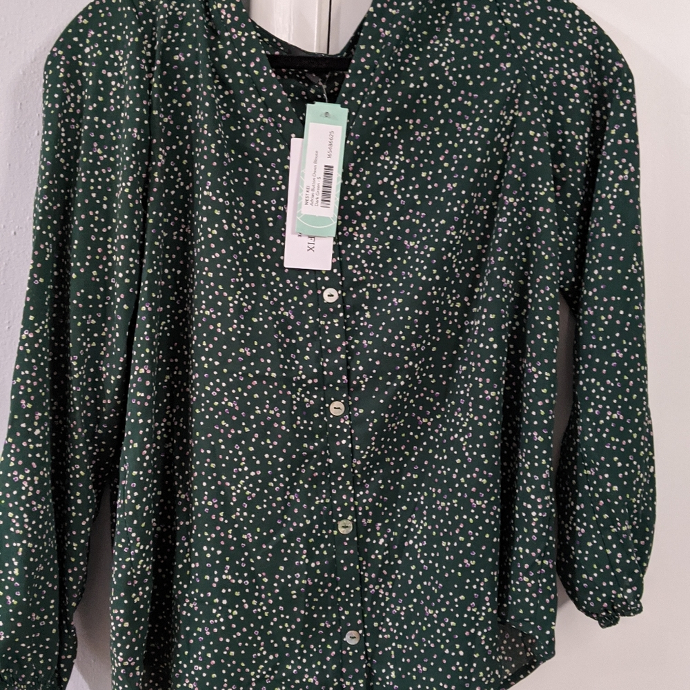 Green west kei blouse